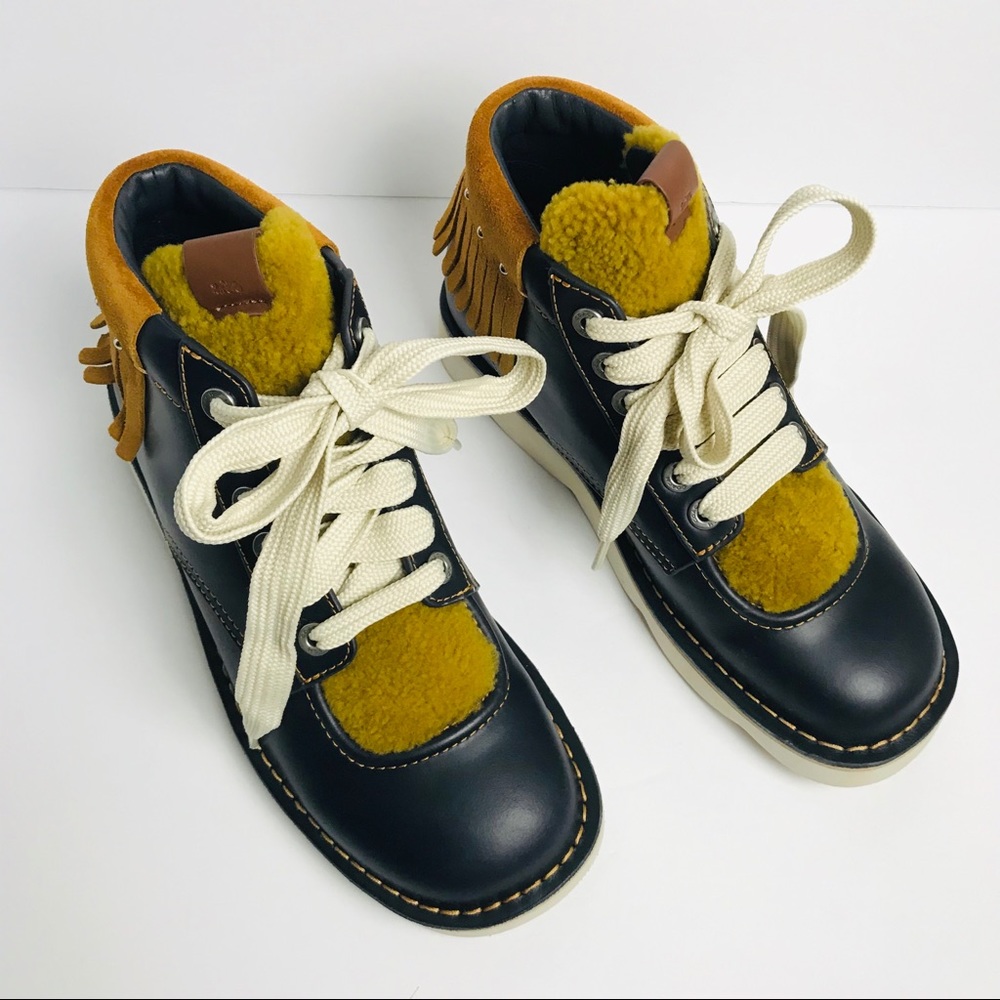 Coach Troopa High Top Shearling Derby Boots - Picture 13 of 13